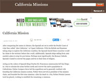 Tablet Screenshot of missioncalifornia.net